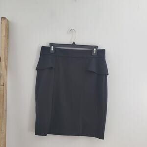 Sofia Vergara Black Peplum Skirt L